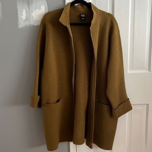 Eileen Fisher wool 2 way zipper coat